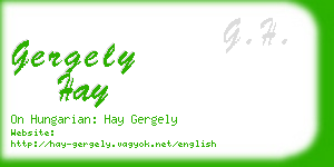 gergely hay business card